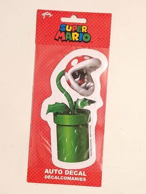 Funky Super Mario Piranha Plant Auto Decal Sticker BNIP